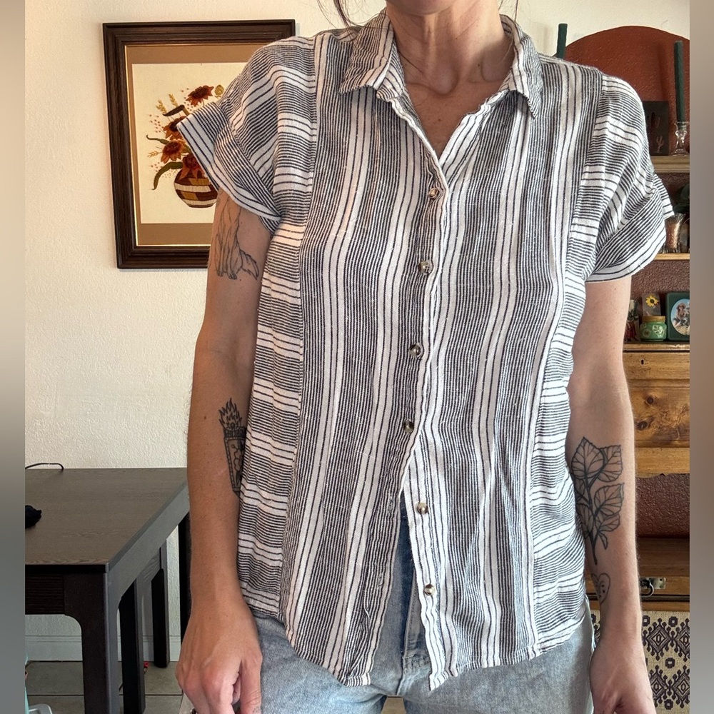 Striped Black and White  Shirt